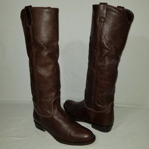 FRYE 19" Tall Brown Riding Boots #77074 10 M
